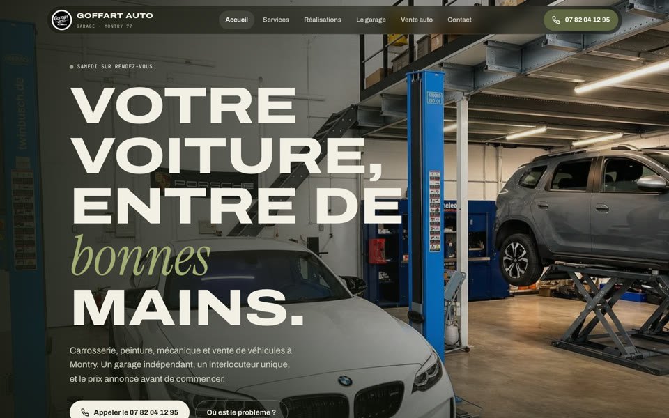 Site vitrine de Goffart Auto